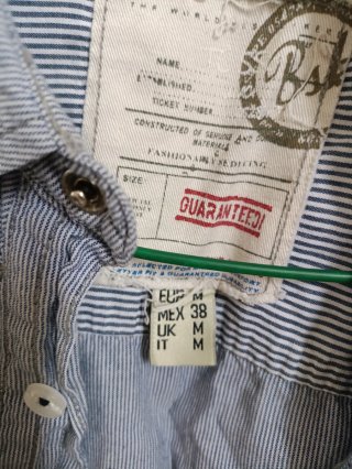 Camisa/sobrecamisa Bershka rayas azul M