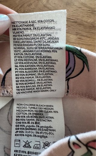 Leggings H&M bambina unicorno tg 6/7 anni