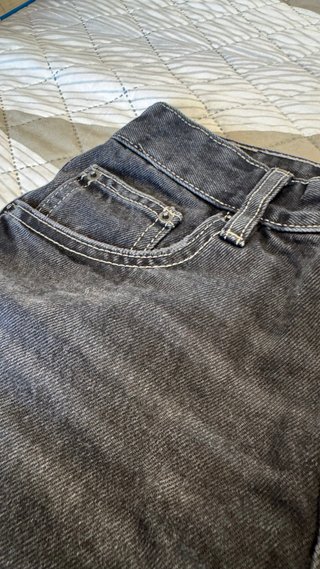 Pantalones cortos vaqueros Pull&Bear negros rotos