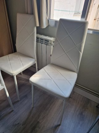 Sillas de comedor blancas (4 unidades)