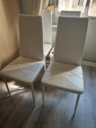 Sillas de comedor blancas (4 unidades)