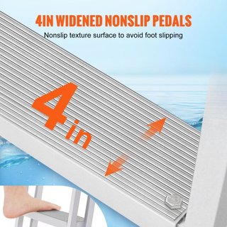 Escalera de muelle, retráctil de 5 escalones, capacidad de carga de 350 lbs, escalera de barco de aleación de aluminio con altura ajustable de 66.9''-78.9'', escalón de 4'' de ancho y diseño de pe...