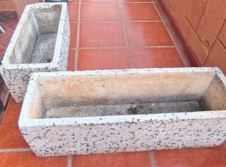 Conjunto Maceteros de piedra rectangulares