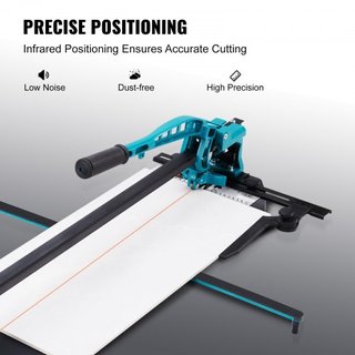 Cortadora de Azulejos Manual, 800mm, Cortadora de Azulejos de Porcelana Cerámica con Rueda de Corte de Carburo de Tungsteno, Posicionamiento Infrarrojo, Pies Antideslizantes, Rieles Duraderos para...