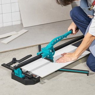 Cortadora de Azulejos Manual, 800mm, Cortadora de Azulejos de Porcelana Cerámica con Rueda de Corte de Carburo de Tungsteno, Posicionamiento Infrarrojo, Pies Antideslizantes, Rieles Duraderos para...