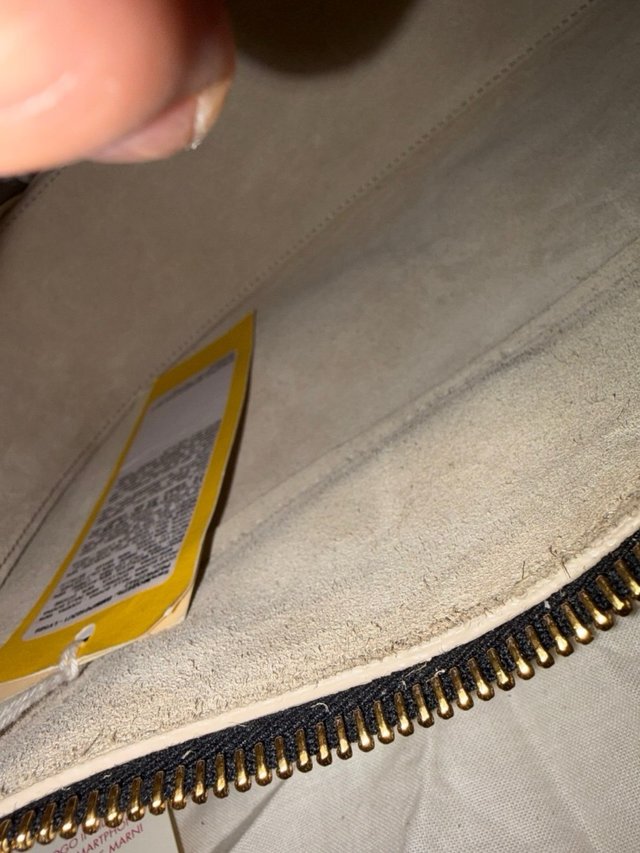 Borsa Marni pelle marrone e bianca