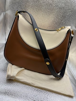 Borsa Marni pelle marrone e bianca