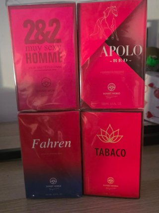 Lote 4 perfumes hombre Sunset World
