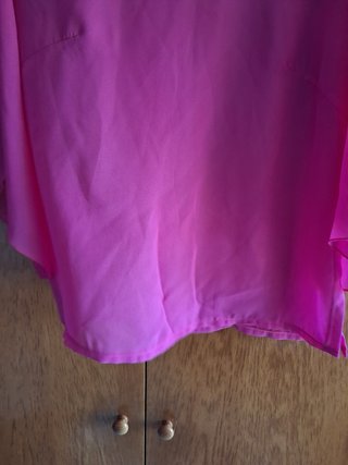 Blusa fucsia semitransparente talla única
