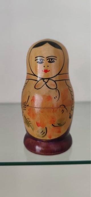Matrioska russa vintage 3 pezzi legno