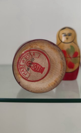 Matrioska russa vintage 3 pezzi legno