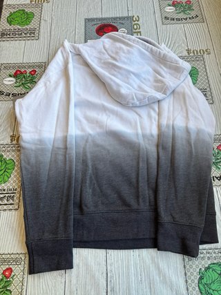 Sudadera Hollister Talla L Degradado Gris Blanco