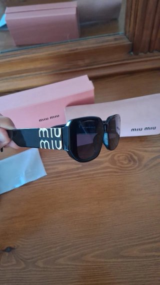 Gafas de Sol Miu Miu Glimpse Rectangulares Negras