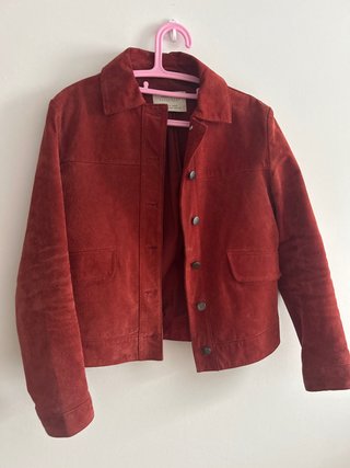 Chaqueta Zara Piel Roja Talla S