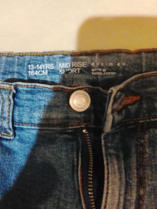 Pantalones cortos vaqueros elásticos Talla S