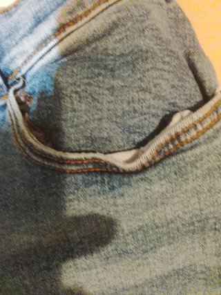 Pantalones cortos vaqueros elásticos Talla S