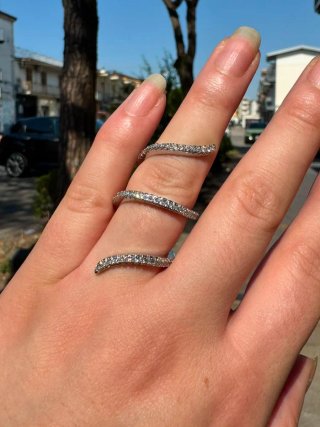 Anello Serpente Argento 925 Zircone