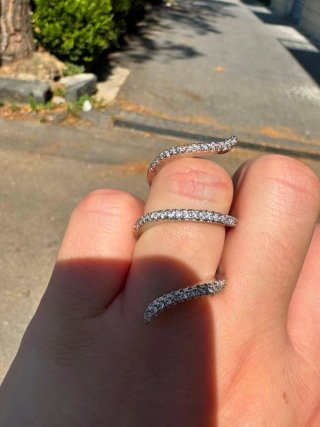 Anello Serpente Argento 925 Zircone