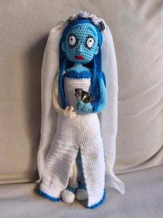 Amigurumi Emily Novia Cadáver Tim Burton