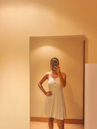Vestido blanco tirantes talla S