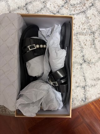 Sandalias Piel Cafe Noir Negras Talla 39
