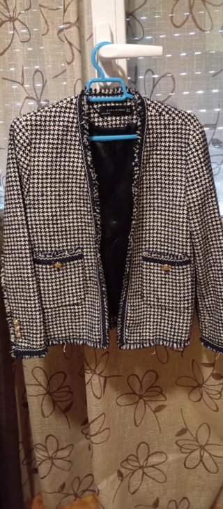 Chaqueta Zara Houndstooth Talla M