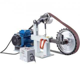 Lijadora de Disco y Banda de Banco Lijadora de Banco 1.5KW con Rueda PH 427 x 30.5 cm Cinta de Lijado Ajustable, Lijadora de Banda y Disco de Maquinaria Central 0-2800Rpm Lijadoras Combinadas