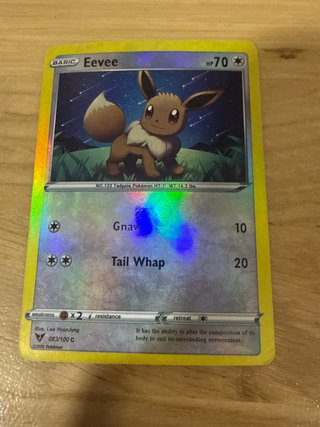 Carta Pokémon Eevee HP70 083/100 C