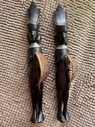Figuras africanas antiguas de ébano Congo