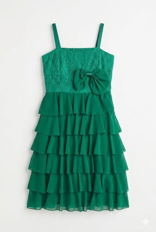 Vestido fiesta ceremonia verde