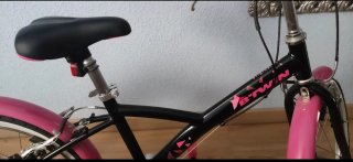 Bicicleta niña 20 pulgadas rosa y negra