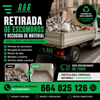 RETIRADA DE ESCOMBROS Y RECOGIDA DE MATERIAL