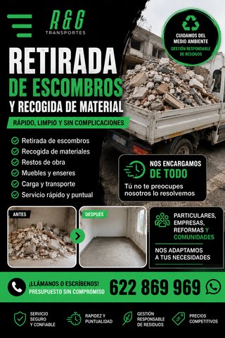 RETIRADA DE ESCOMBROS Y RECOGIDA DE MATERIAL