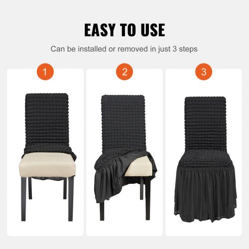 Capas de Cadeira Dobráveis de Spandex Elástico, Capa Universal Ajustável com Saia, Capas Protetoras Removíveis e Laváveis, para Casamentos, Férias, Banquetes, Festas, Celebrações,...