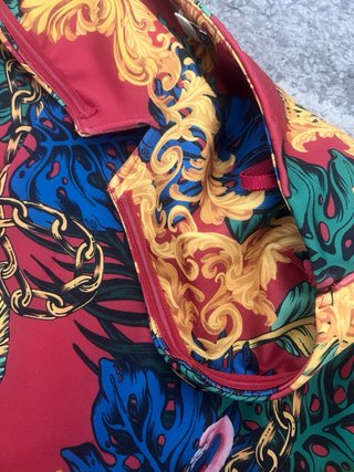 Vestido estilo Versace Estampado Flamencos Talla L