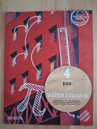 Matemáticas B de Anaya 4°ESO Trimestre 3