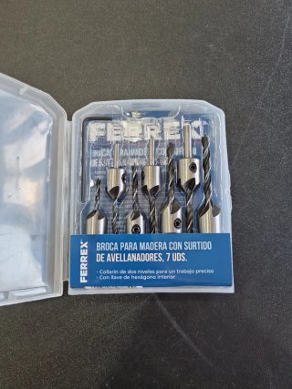BROCAS PARA MADERA AVELLANADORAS DE FERREX 7UDS.