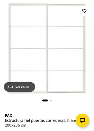 4 Paneles Puertas Correderas PAX Ikea