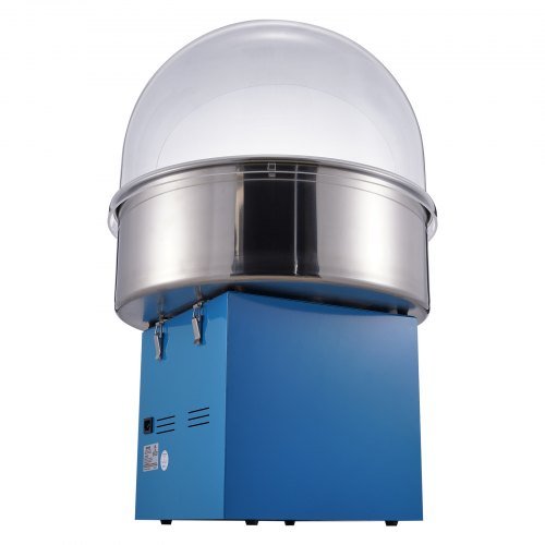 Máquina Elétrica de Algodão Doce de 1000W, Fabricante de Algodão Doce Comercial com Tampa, Tigela de Aço Inoxidável, Colher de Açúcar, Gaveta, Perfeita para Diversos Sabores