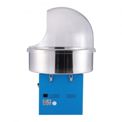 Máquina Elétrica de Algodão Doce de 1000W, Fabricante de Algodão Doce Comercial com Tampa, Tigela de Aço Inoxidável, Colher de Açúcar, Gaveta, Perfeita para Diversos Sabores