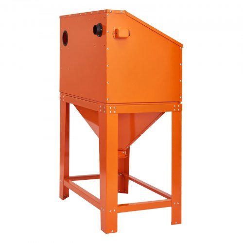 Cabina de chorro de arena de 90 galones/340.7 L con sistema de recolección de polvo de 1.8 galones/6.8 L