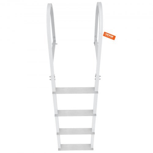 Escada de cais desmontável de 4 degraus, capacidade de carga de 500 lbs, escada de barco de liga de alumínio com degrau de 3,1'' de largura e design antiderrapante, fácil de instalar