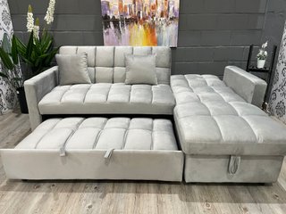 Sofá Cama Chaise Longue Gris