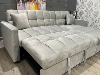 Sofá Cama Chaise Longue Gris