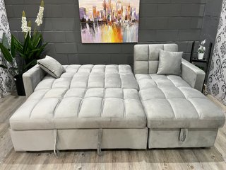 Sofá Cama Chaise Longue Gris