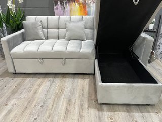 Sofá Cama Chaise Longue Gris
