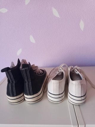 Lote 2 zapatillas estilo Converse plataforma