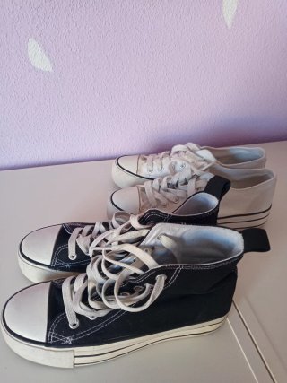 Lote 2 zapatillas estilo Converse plataforma