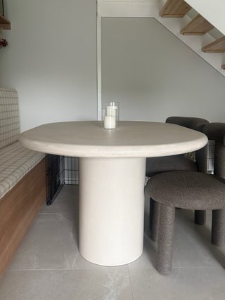 Mesa Microcemento Beige 140x120