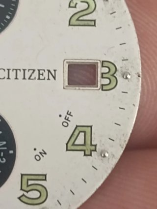Esfera de reloj Citizen vintage